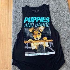 Barre and Puppies tank top